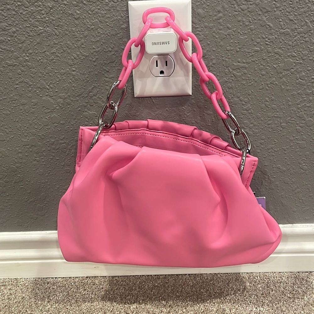 House of want framed clutch purse vibrant hot pink